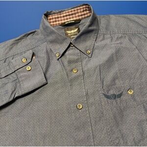 Ariat Relentless Shirt Mens L Large Blue Geometric Button Up‎ Western